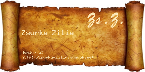 Zsurka Zilia névjegykártya